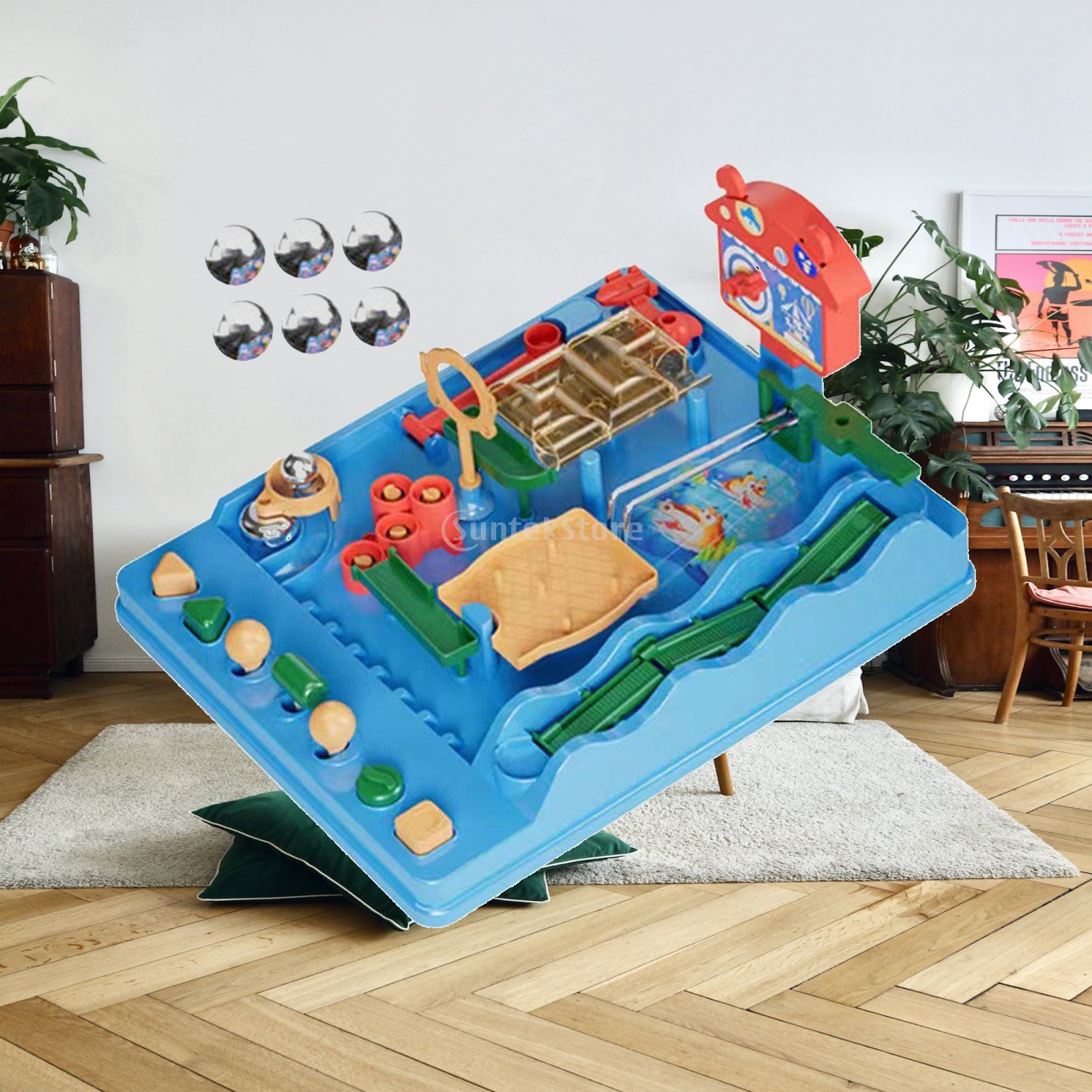 Board Game Race Track - Klassieke Marmeren Baan Verbeter Motorische Vaardigheden