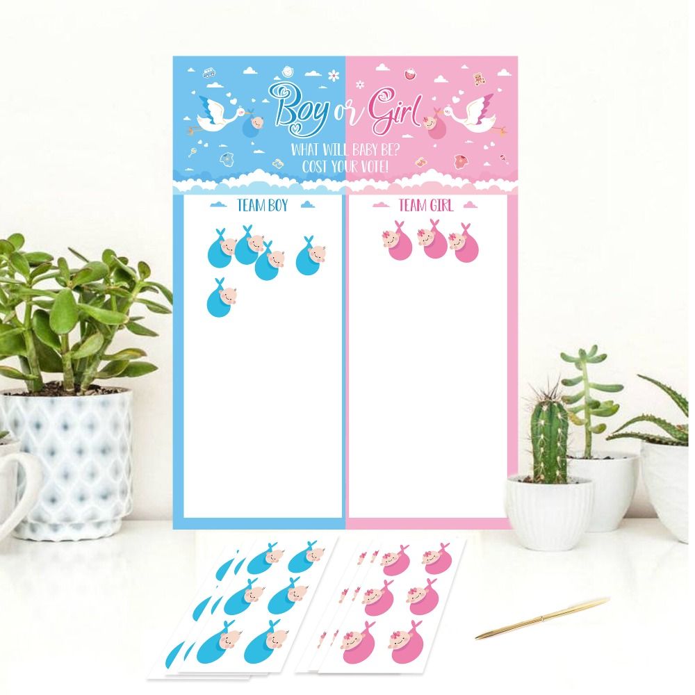 Met stickers Geslacht onthuld  - Board Game Who Is It recensie en prijs