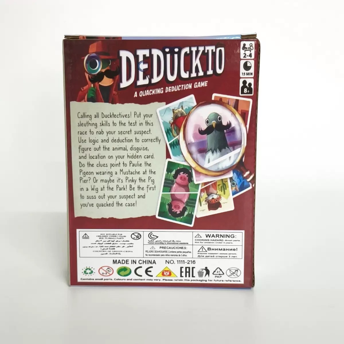 Eenden-detective spel: Raad ee - Board Game Who Is It recensie en prijs